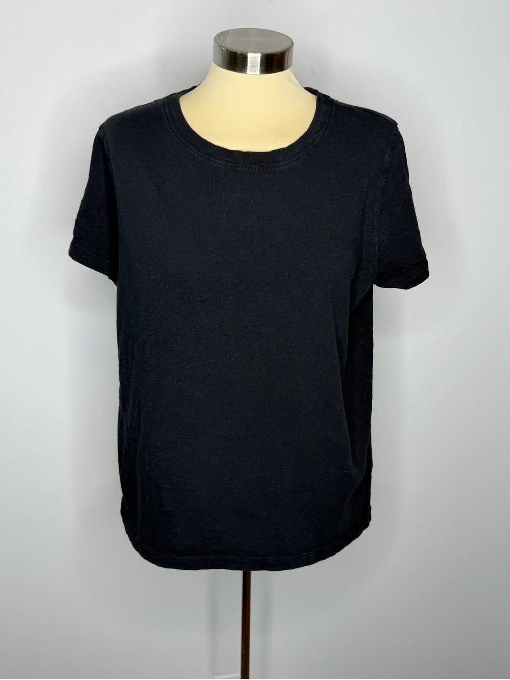 J. Crew Factory Black Cotton Girlfriend Tee
